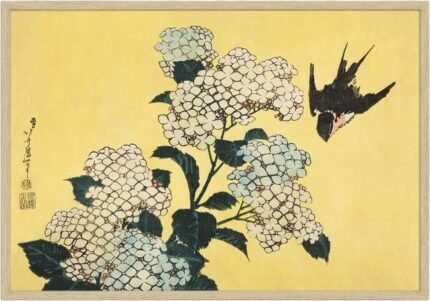 Hydrangea and Swallow