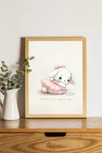Plakat med ballerina kanin.