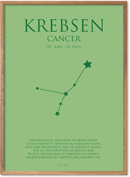 Krebsen Stjernetegn Plakat