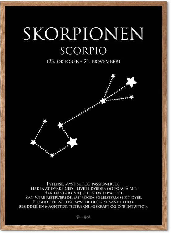 Skorpionen Stjernetegn Plakat