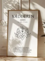 Vædderen Stjernetegn Plakat