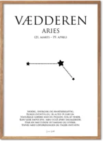 Vædderen Stjernetegn Plakat