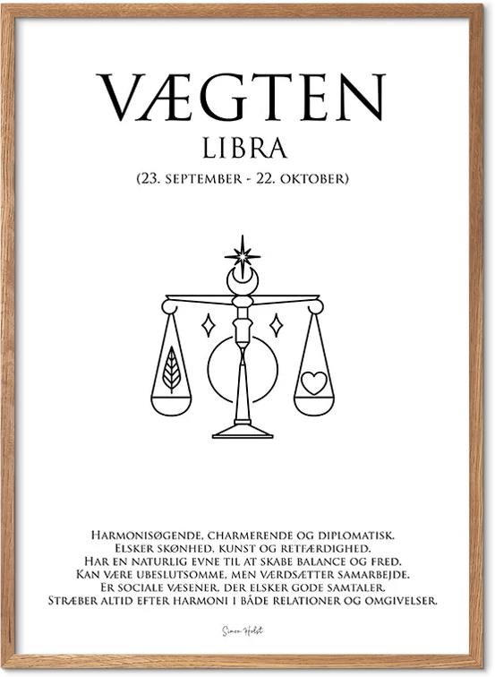 Vægten Stjernetegn plakat
