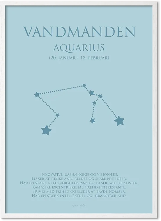 Vandmanden Stjernetegn Plakat